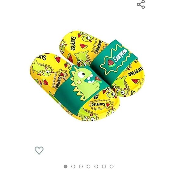 NWT SHO SLIP ON DINOSAUR SLIDES - Picture 1 of 5